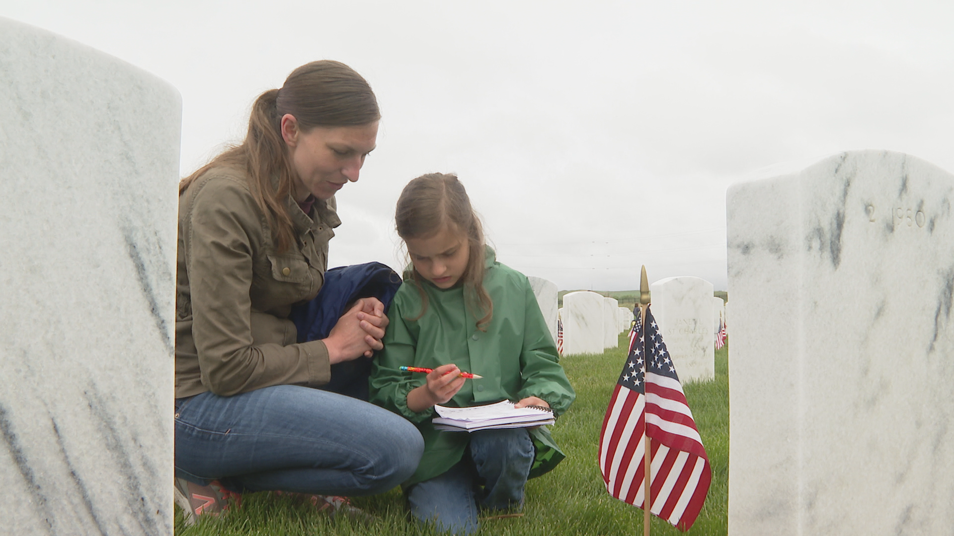 Local families learn about the meaning of Memorial Day through scavenger hunt