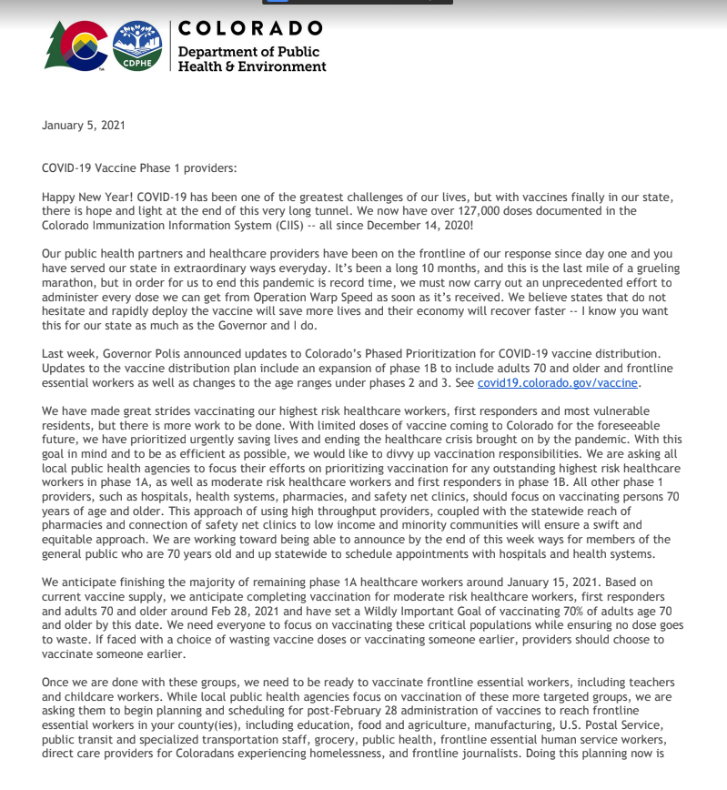 New Guidance for Local Public Health agencies