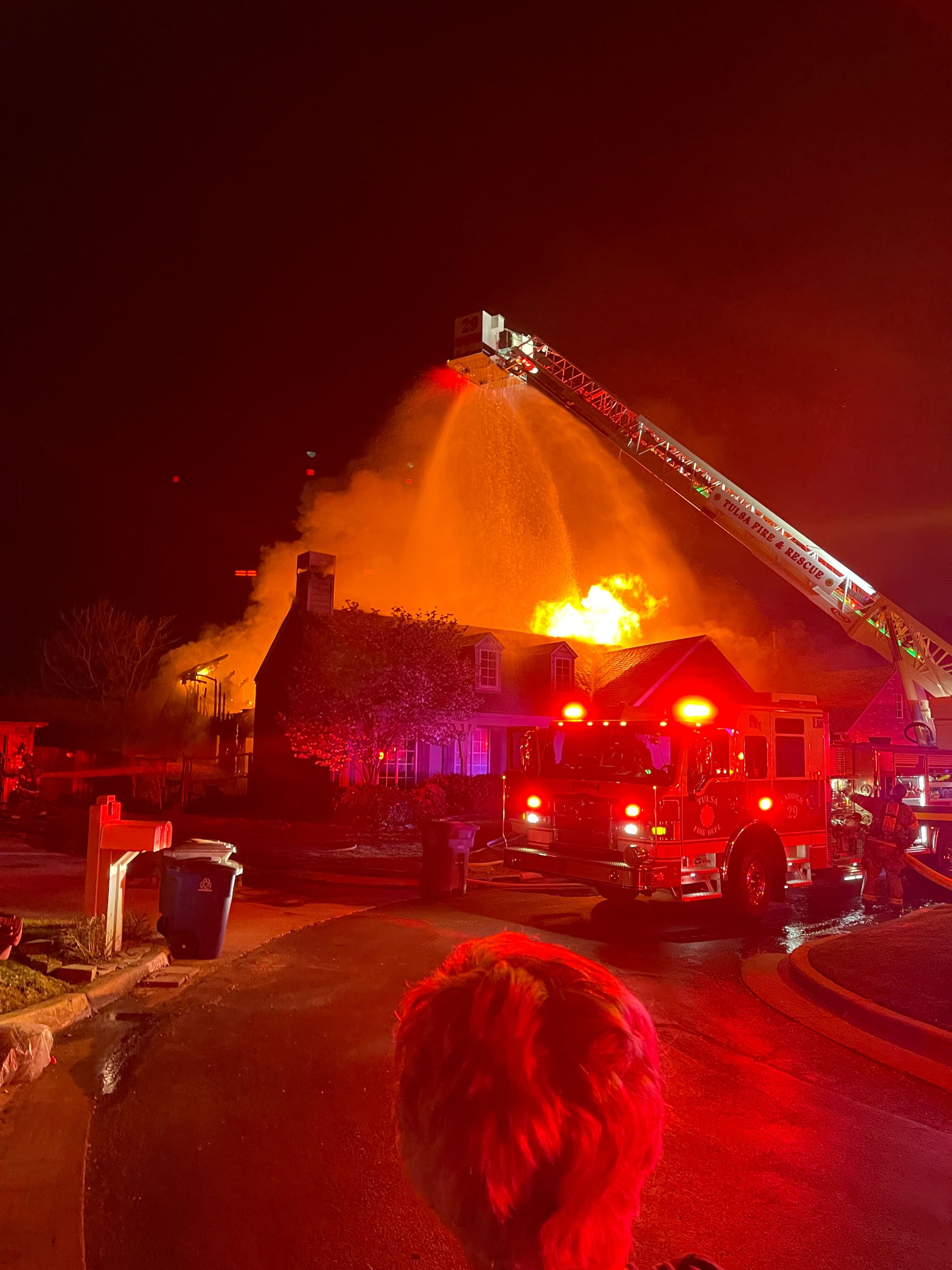 Early morning south Tulsa house fire