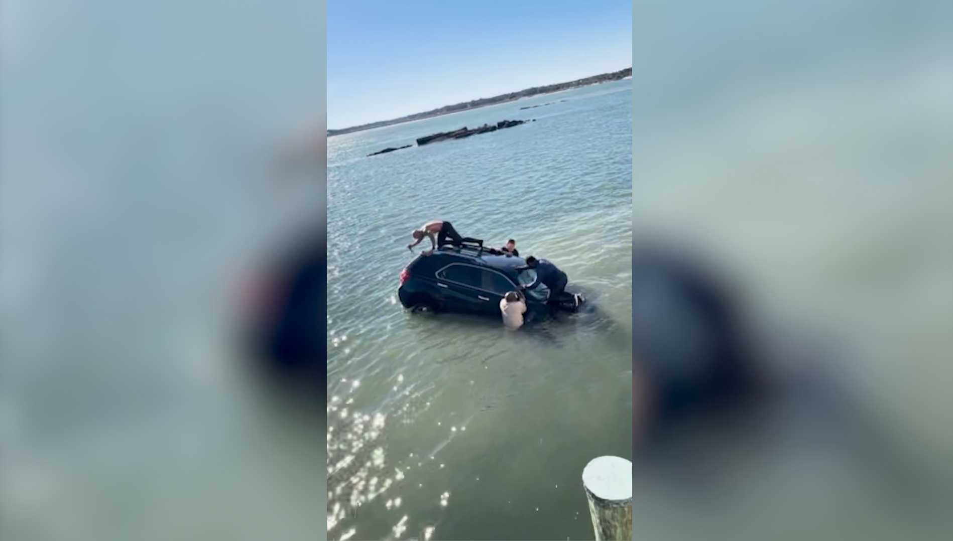 VB car in water rescue 011626