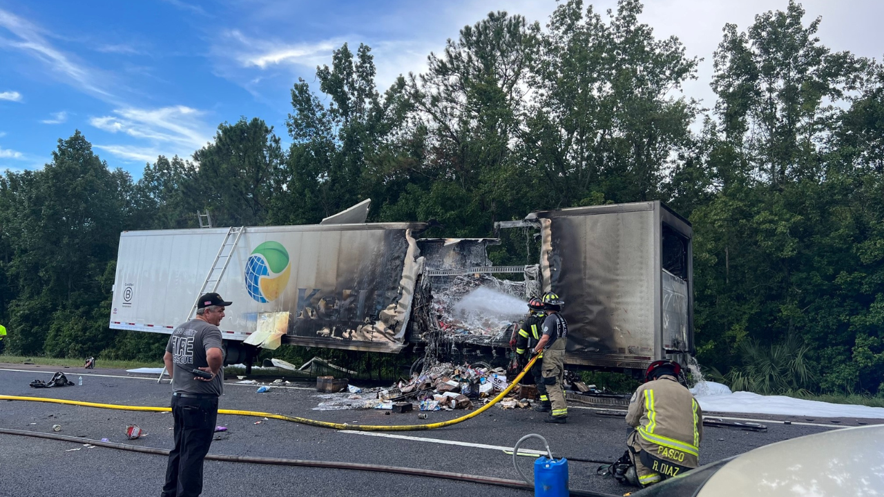 Tractor-trailer fire I-75