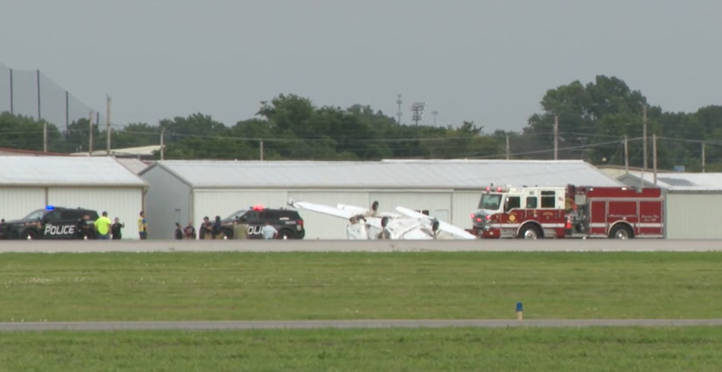 Plane flipped over Riverside airport.PNG