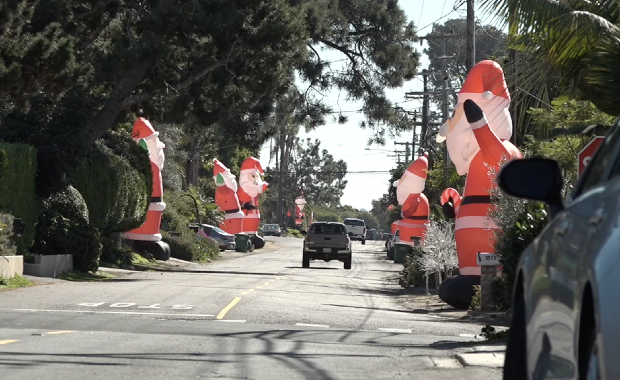 Carlsbad neighborhood's giant Santa display grows stronger after vandalism