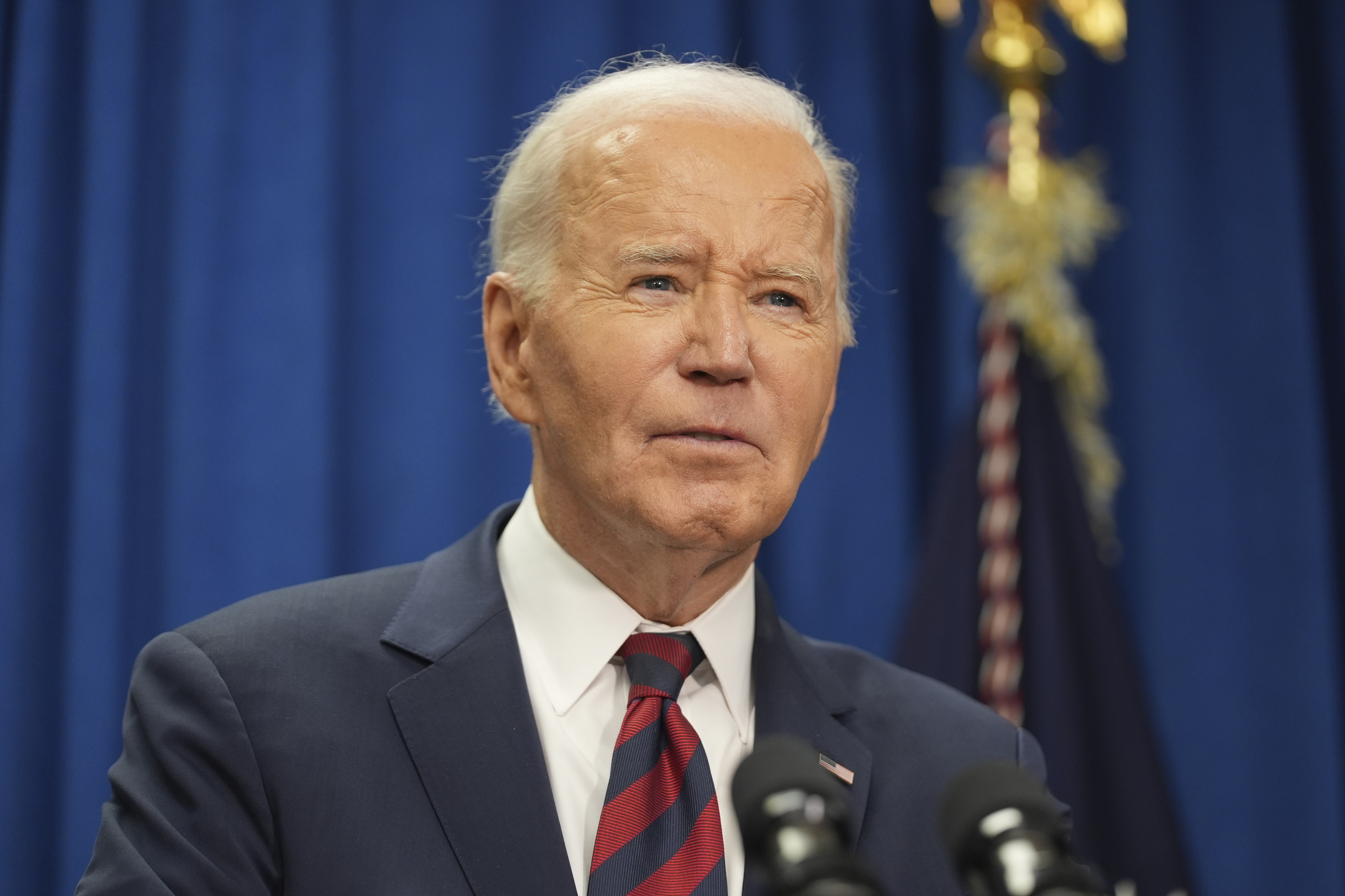 FILE - President Joe Biden speaks to the media in North Charleston, S.C., Jan. 19, 2025. 