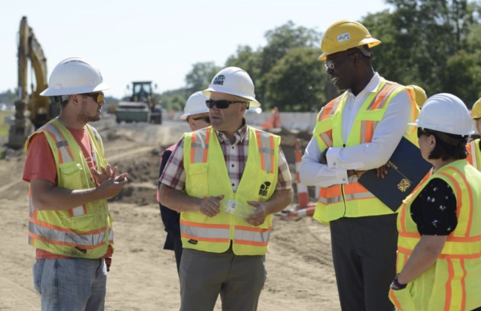 Lt. Gov. Garlin Gilchrist visits I-196 project in Grandville