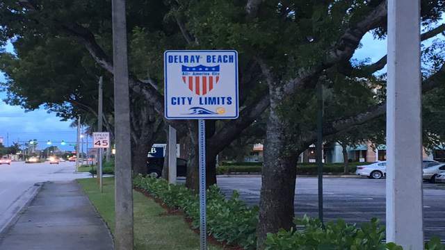 Delray Beach City Limits sign