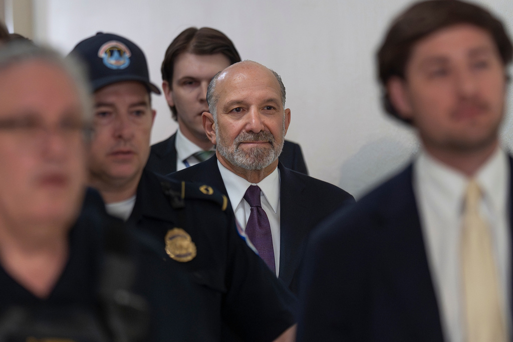 Commerce Secretary Howard Lutnick arrives for a deposition as part of the House Oversight Committee's investigation of convicted sex offender Jeffrey Epstein.