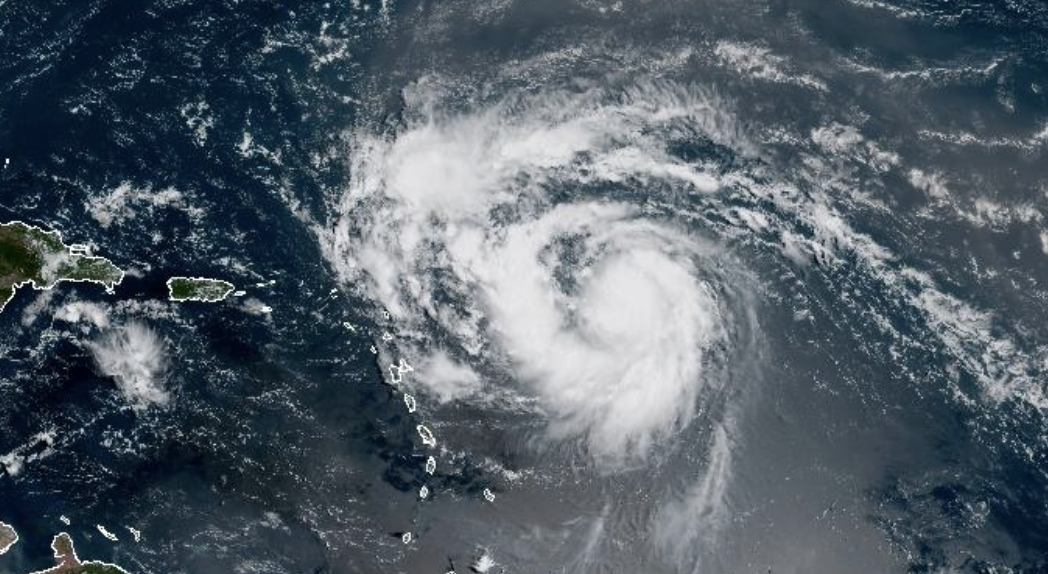Sat image of Tropical Storm Erin