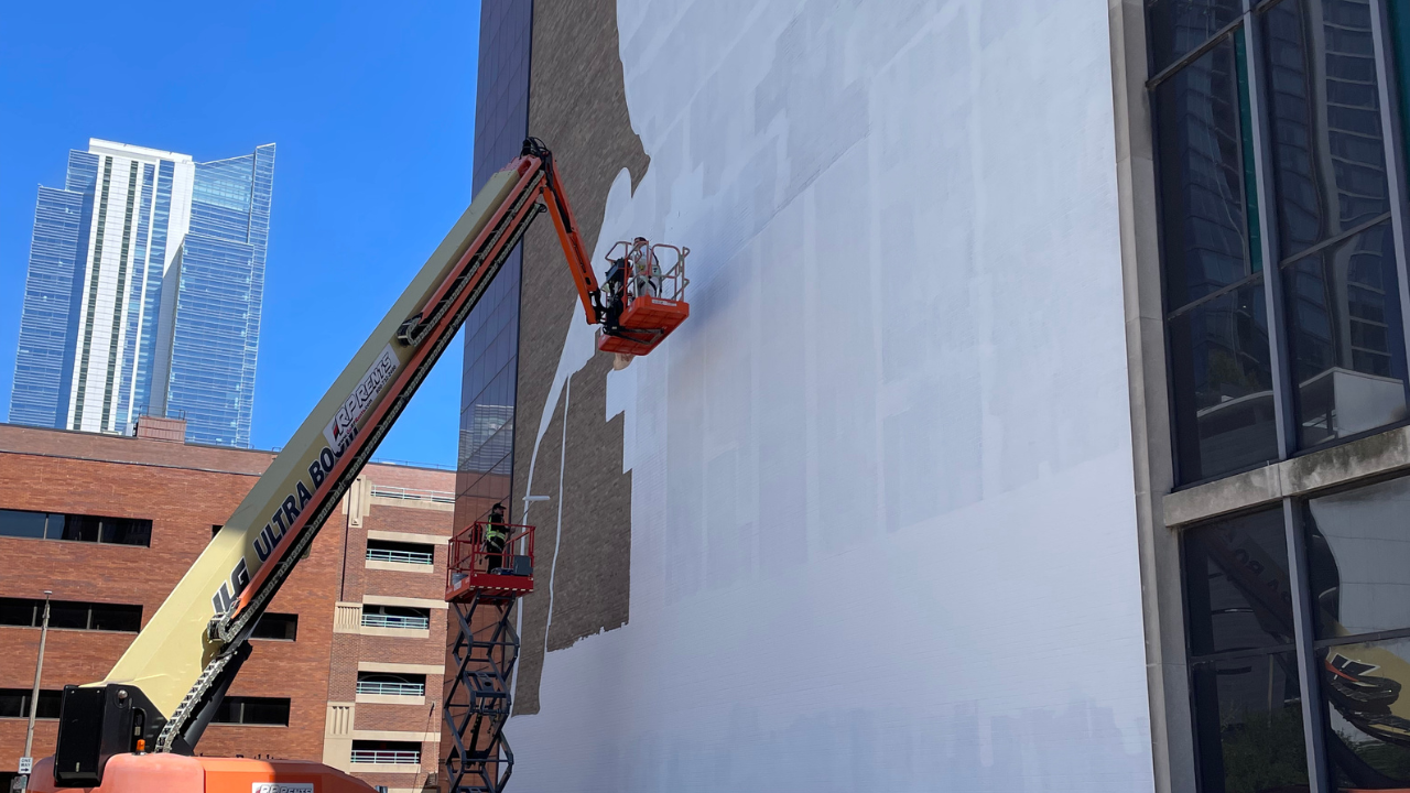 Bob Uecker mural beginnings