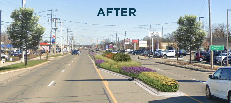 Plainfield Ave median island AFTER.png