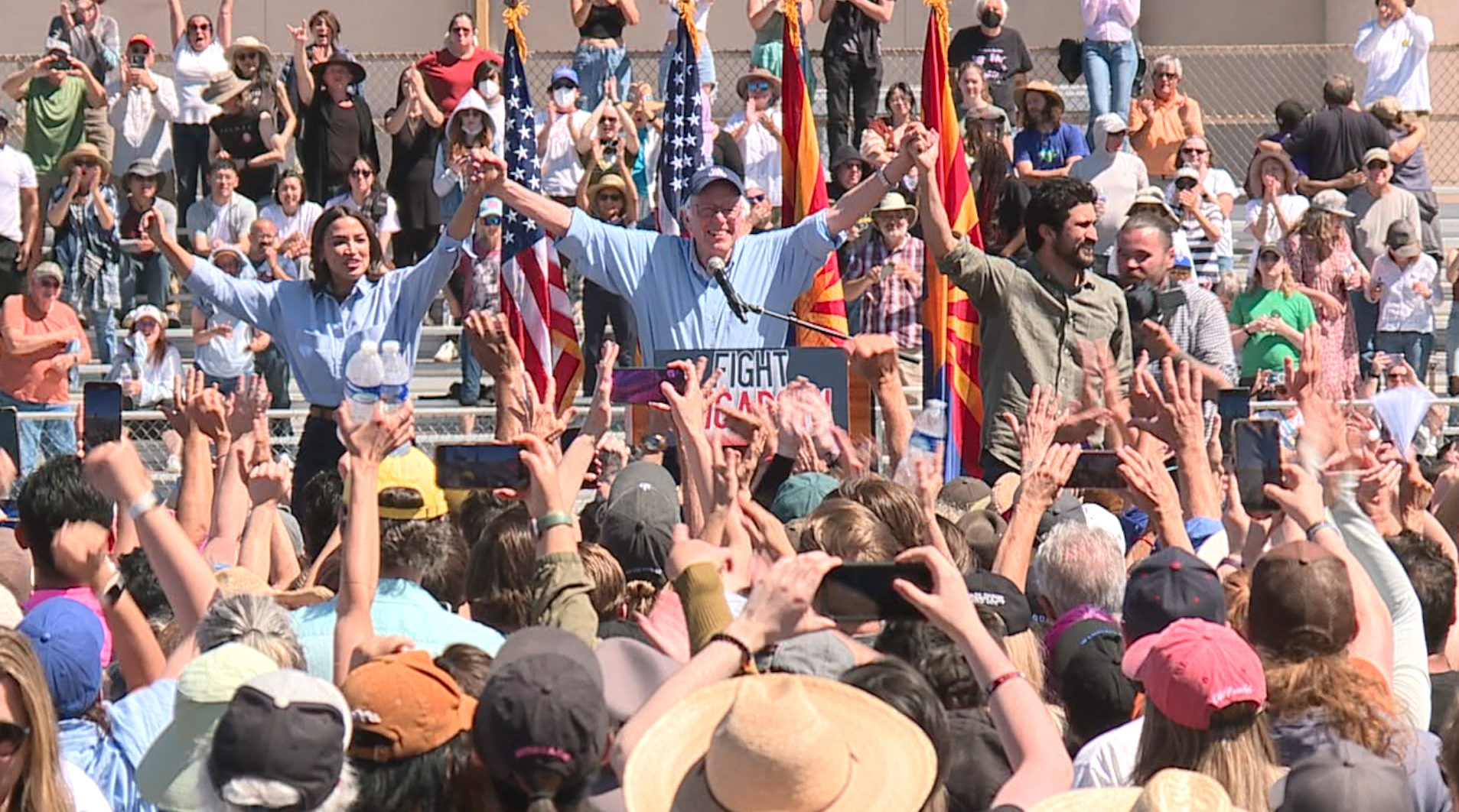 Sanders, AOC rally