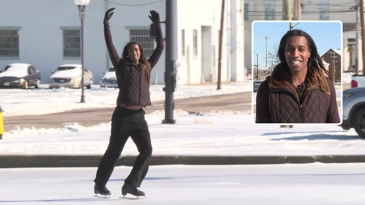 Petersburg parking lot transforms into impromptu ice rink
