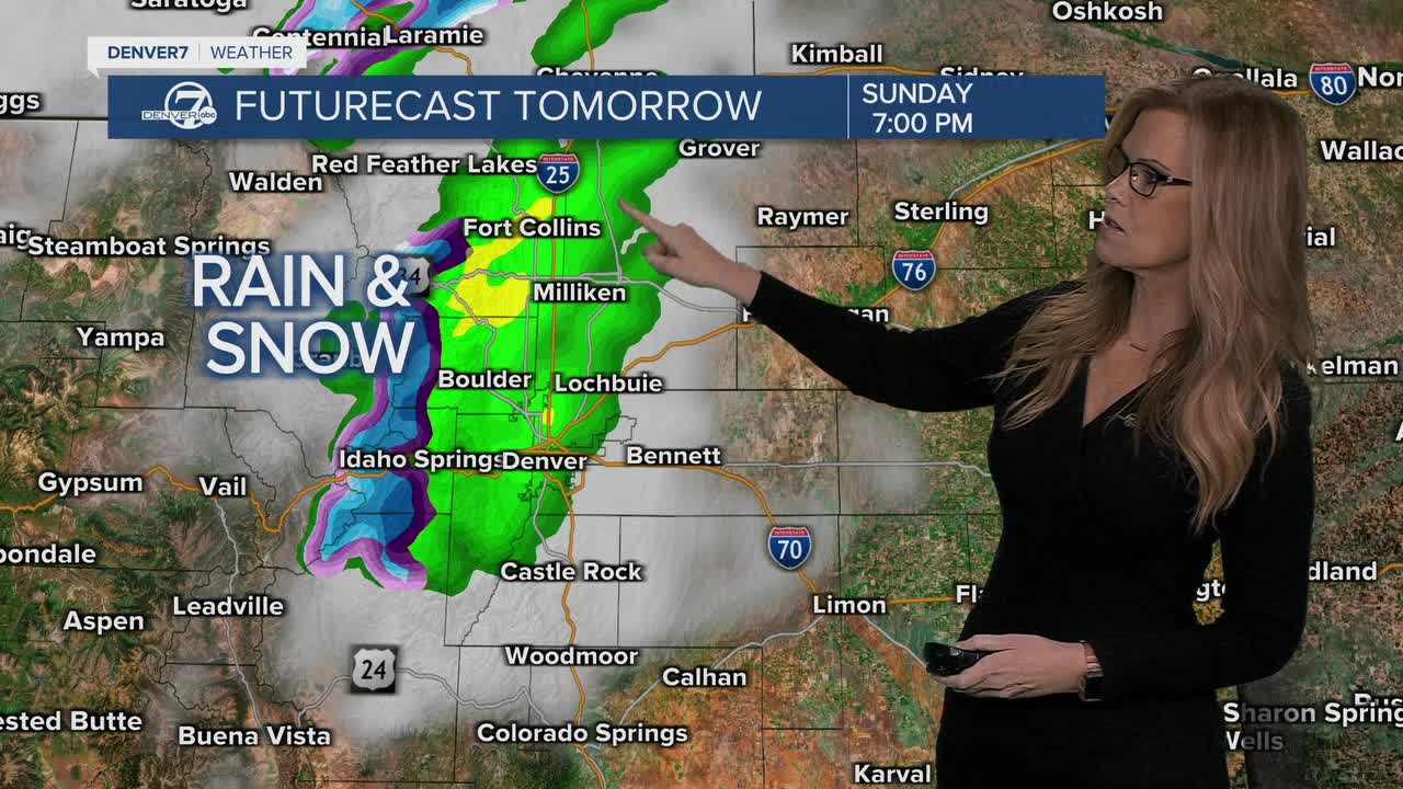 Rain and snow Sunday