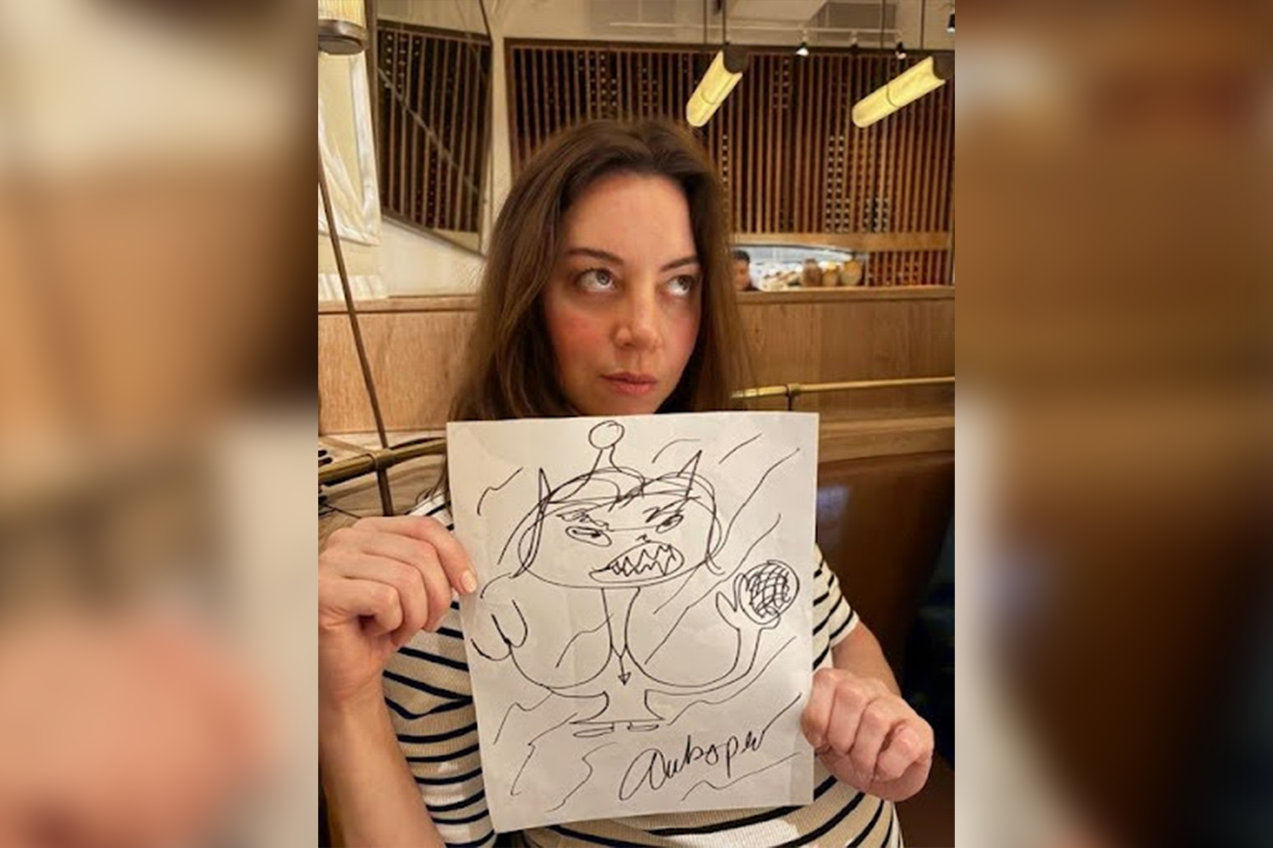Aubrey Plaza Arts Garage Doodle Art Fundraiser.jpg