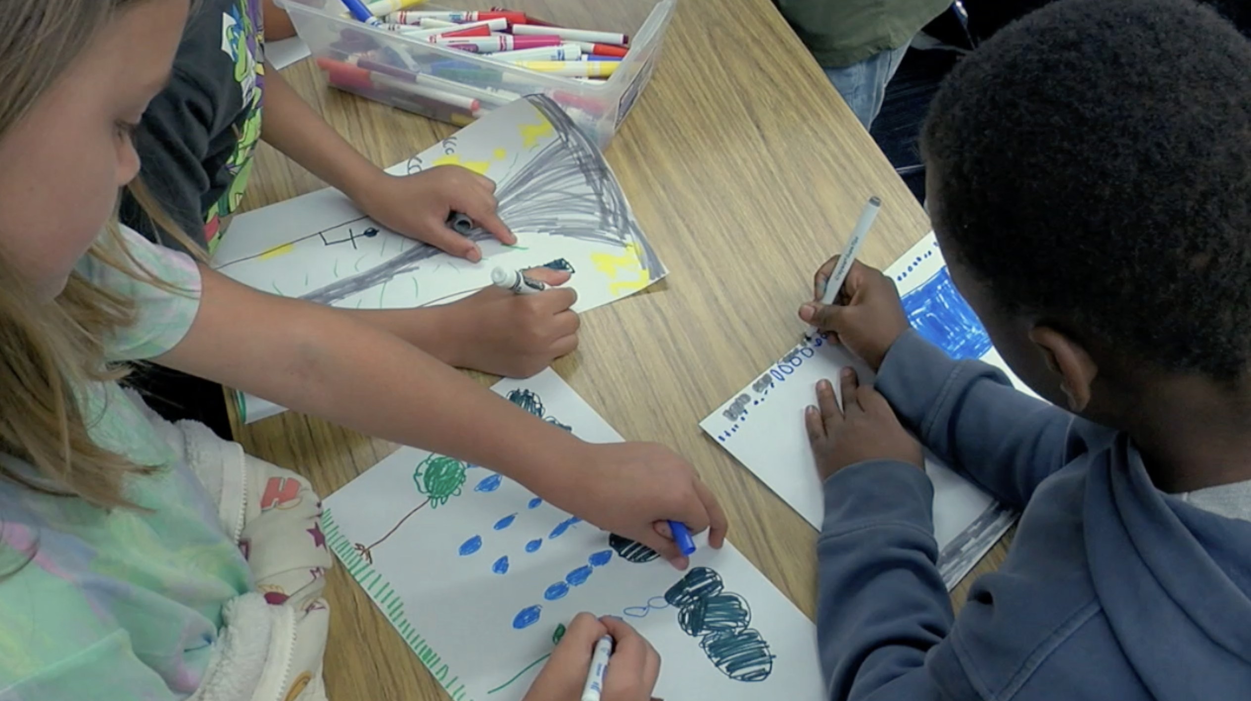 Kate Sullivan Elementary students control the weather through drawing