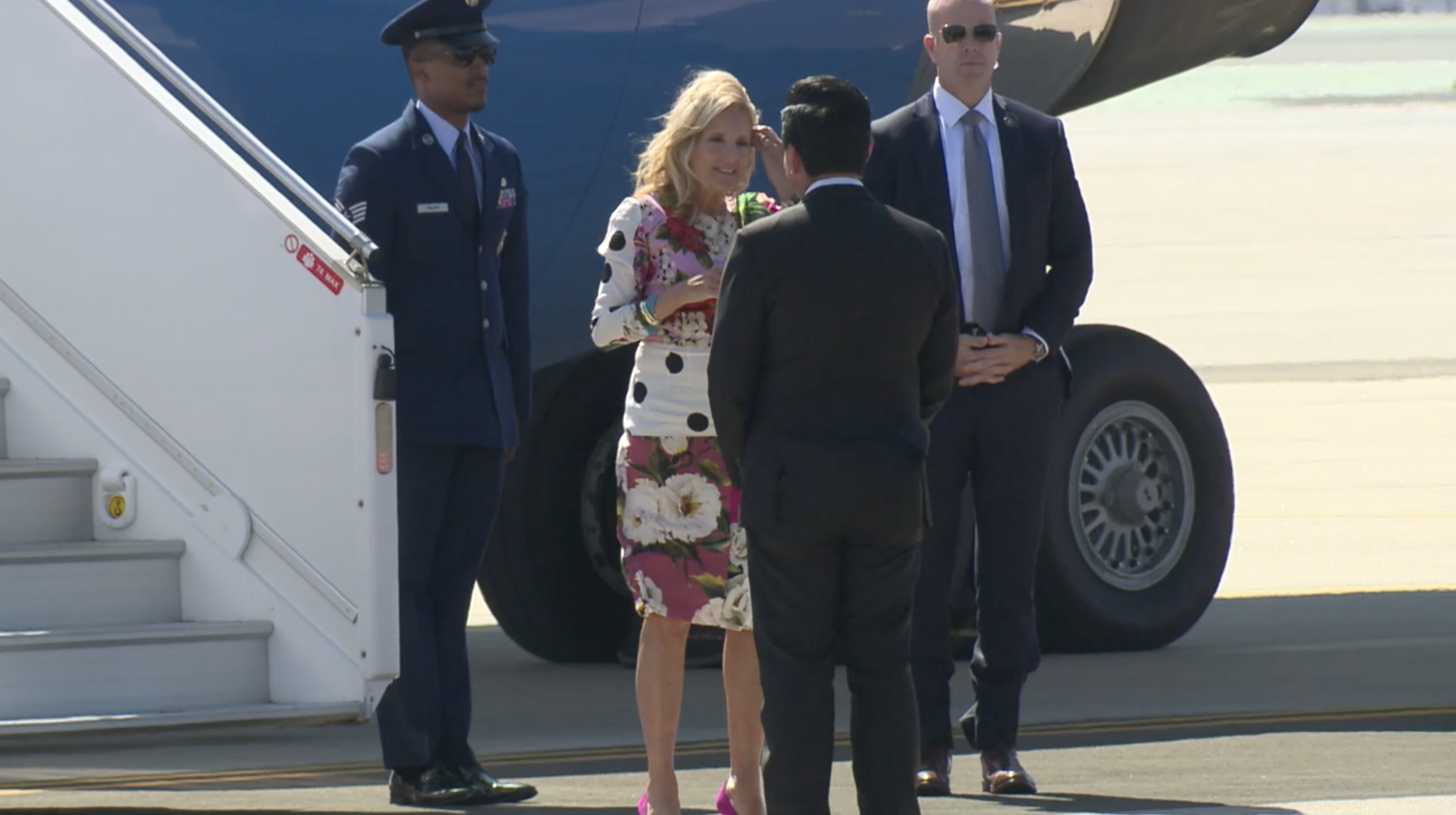 first lady jill biden and mayor todd gloria