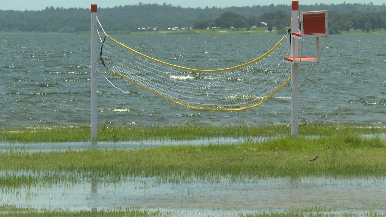 Lake Somerville is above its normal conservation pool levels after weeks of rain this summer
