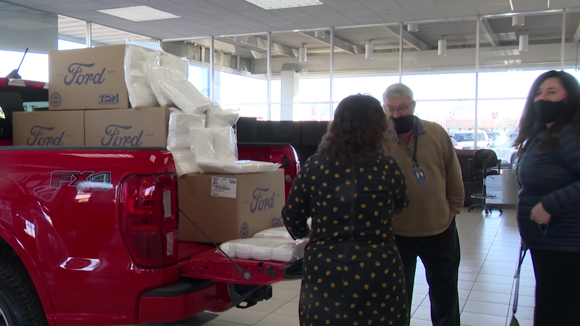 Bison Ford and United Way team up to give away masks