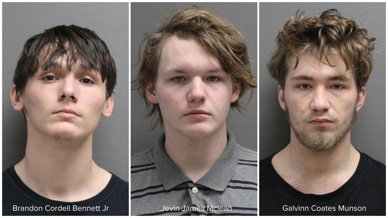 Brandon Cordell Bennett,, Jr. 18; Jevin James Mclean, 19; and Galvinn Coates Munson, 19