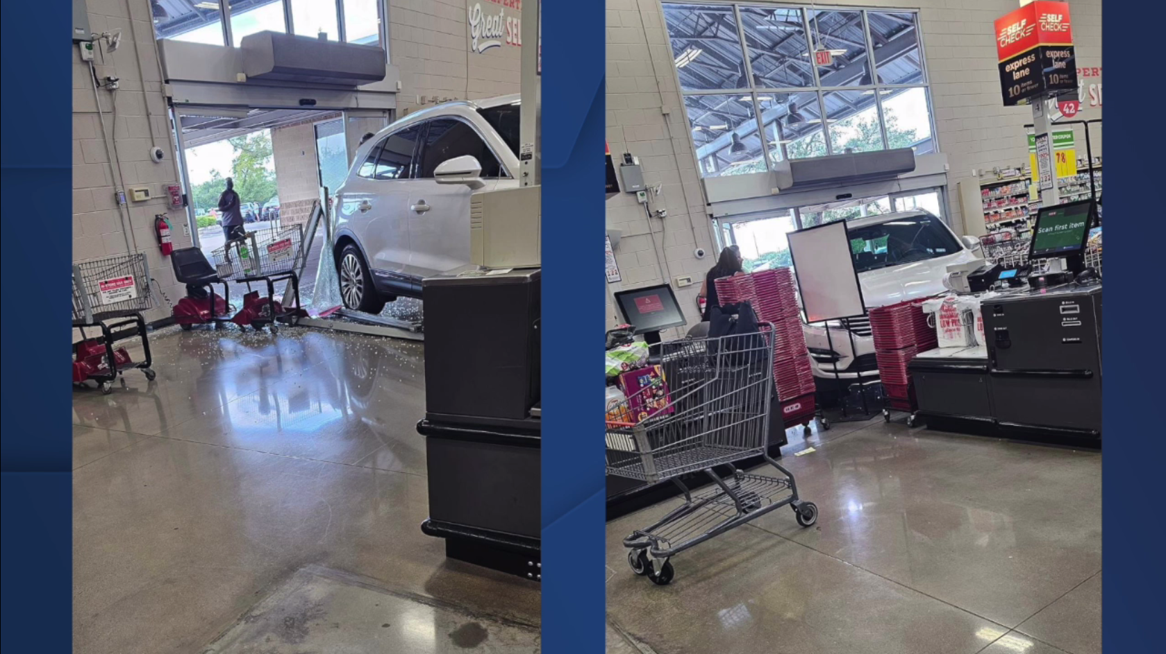 Vehicle into Belton HEB