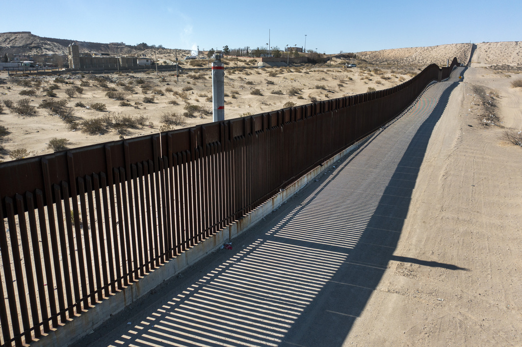 The border wall is pictured in Sunland Park, N.M., Tuesday, Jan. 21, 2025. 