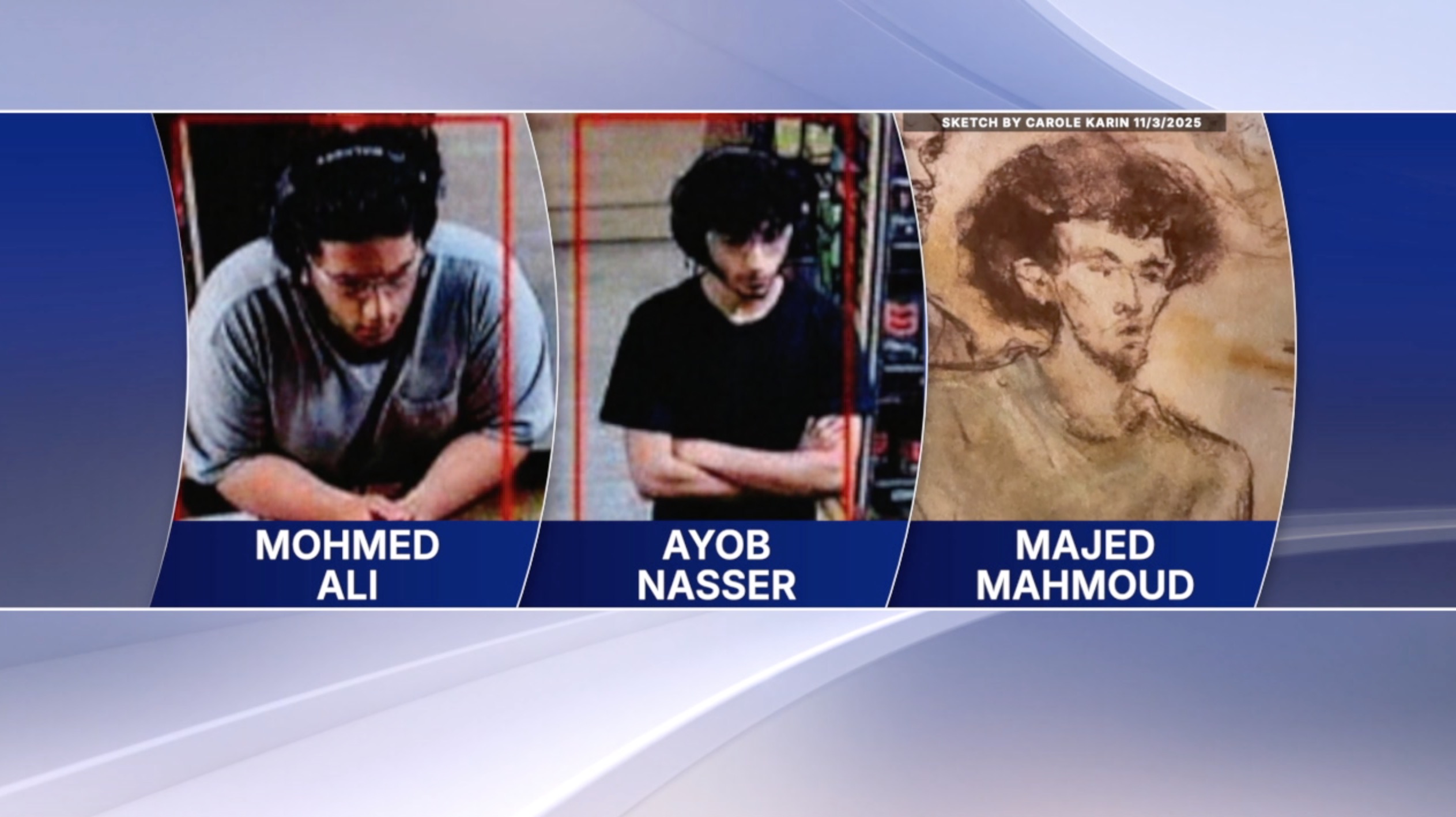 20-year-old Mohmed Ali, his brother 19-year-old Ayob Nasser, and 20-year-old Majed Mahmoud