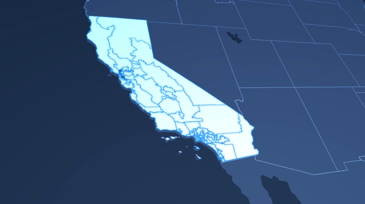 CALIFORNIA CONGRESSIONAL DISTRICTS MAP