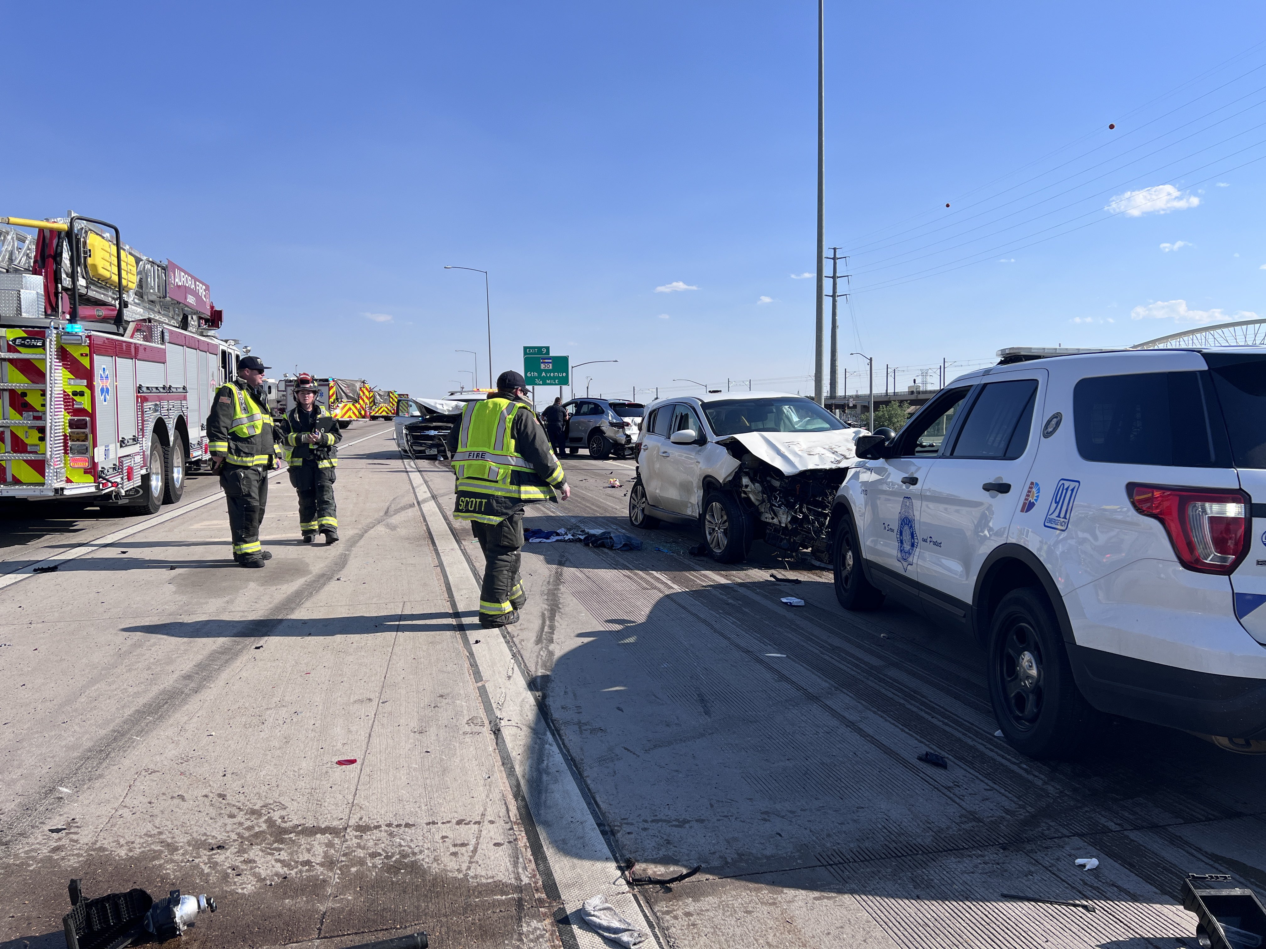 Five injured in multi-vehicle crash following Denver police pursuit