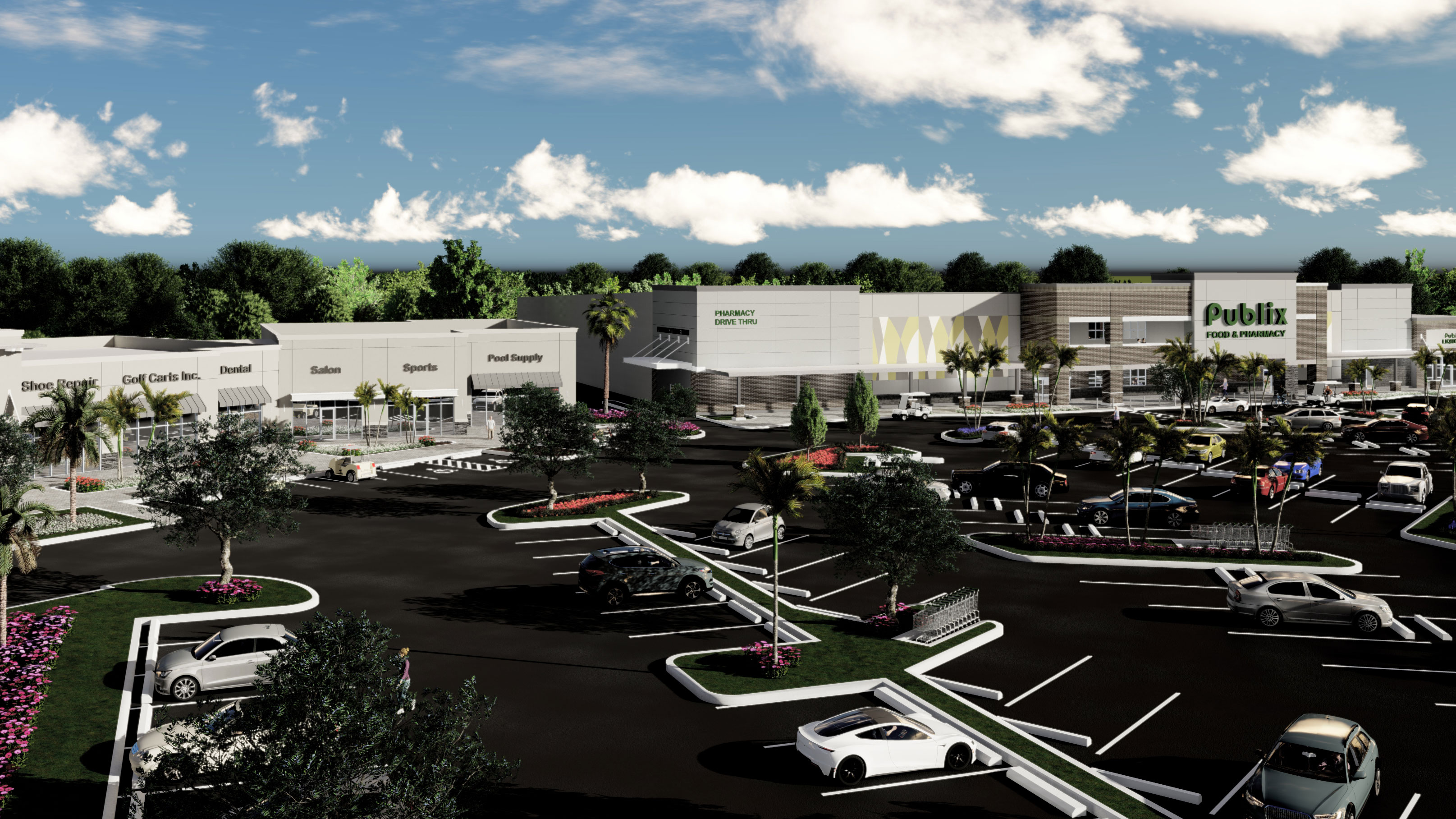 The Riverland Town Center will have multiple businesses including a Publix grocery store.