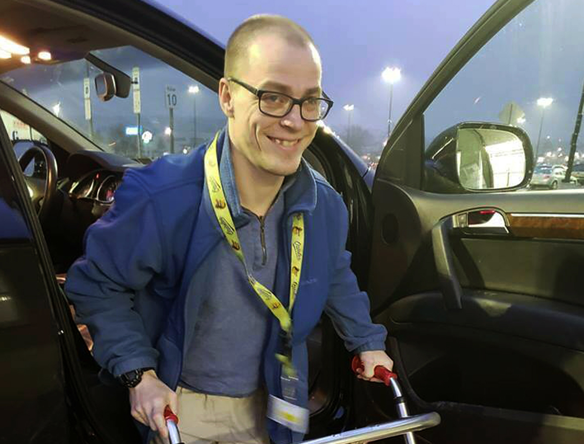 Walmart Greeter Cerebral Palsy AP Photo