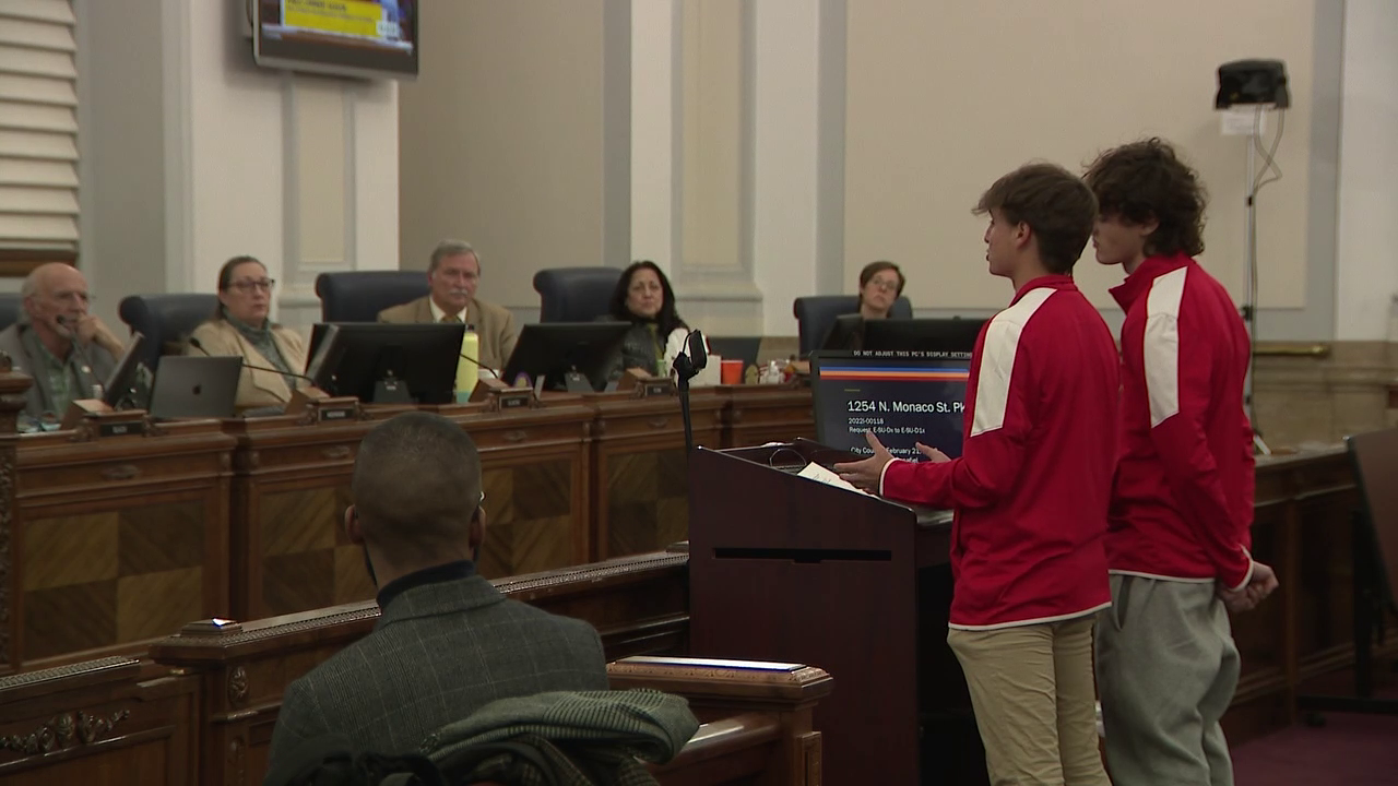 East High School students speak before Denver City Council