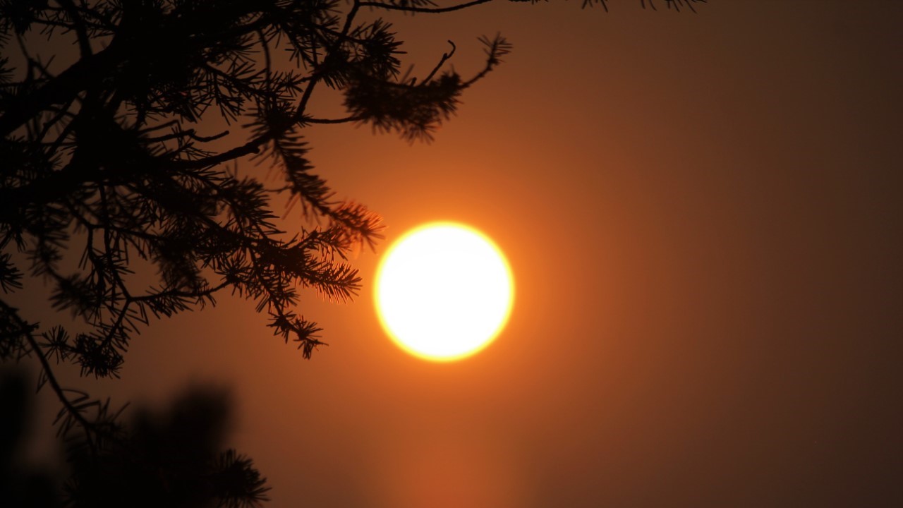 Smoky skies in Divide