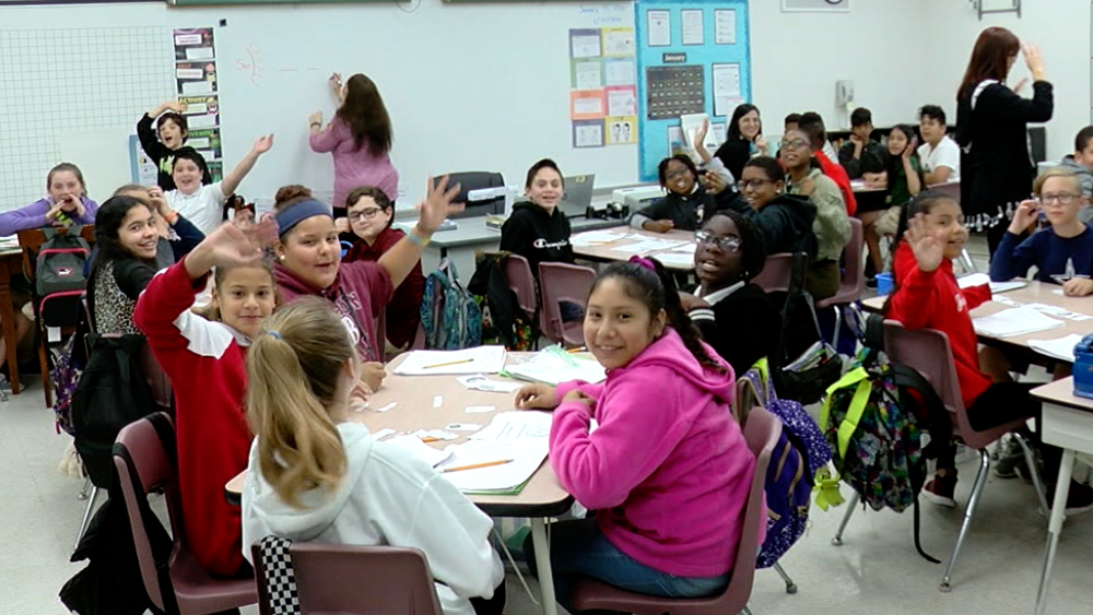 deaf and hearing students at Colson Elementary