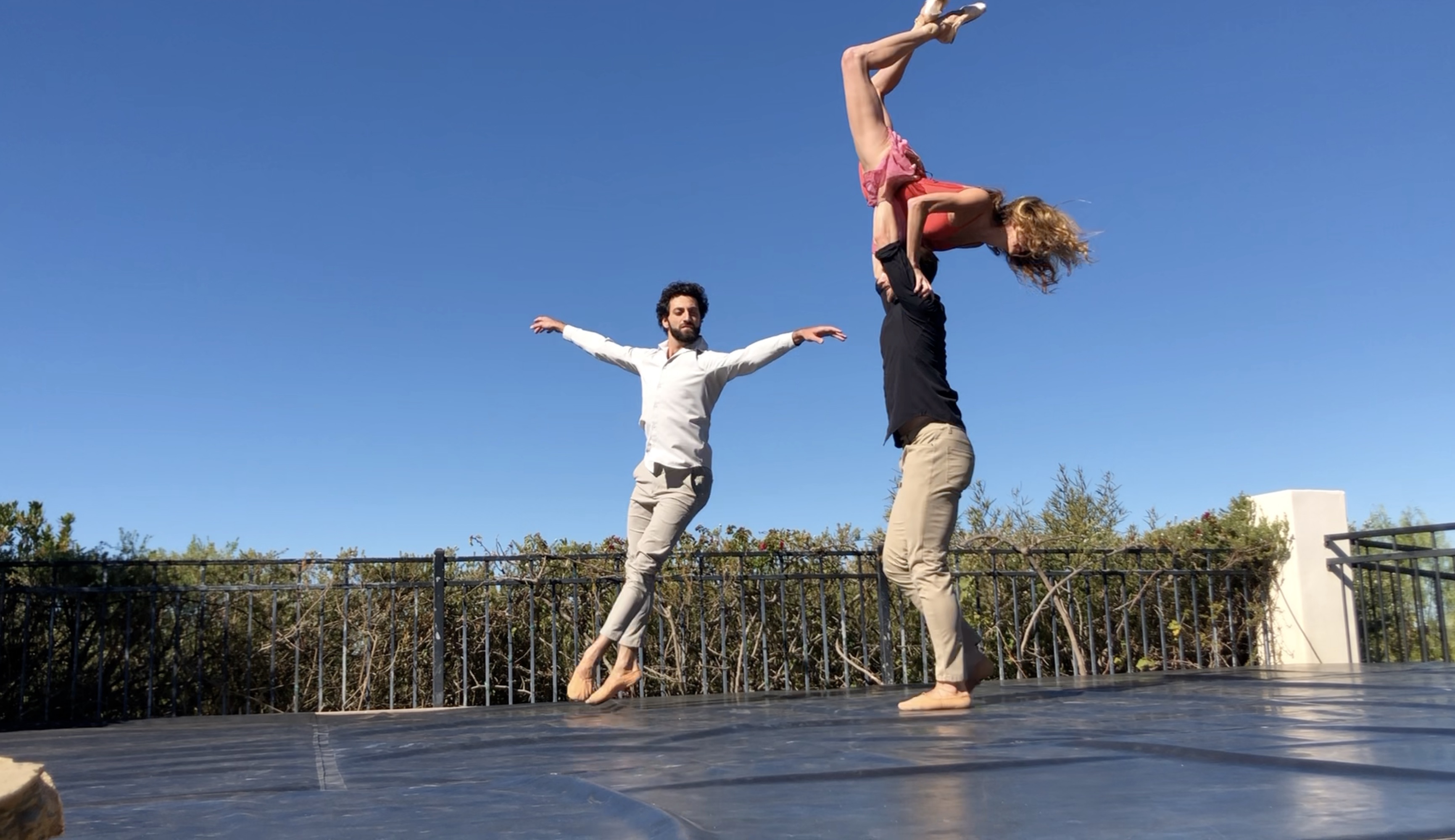 Backyard ballet dancers