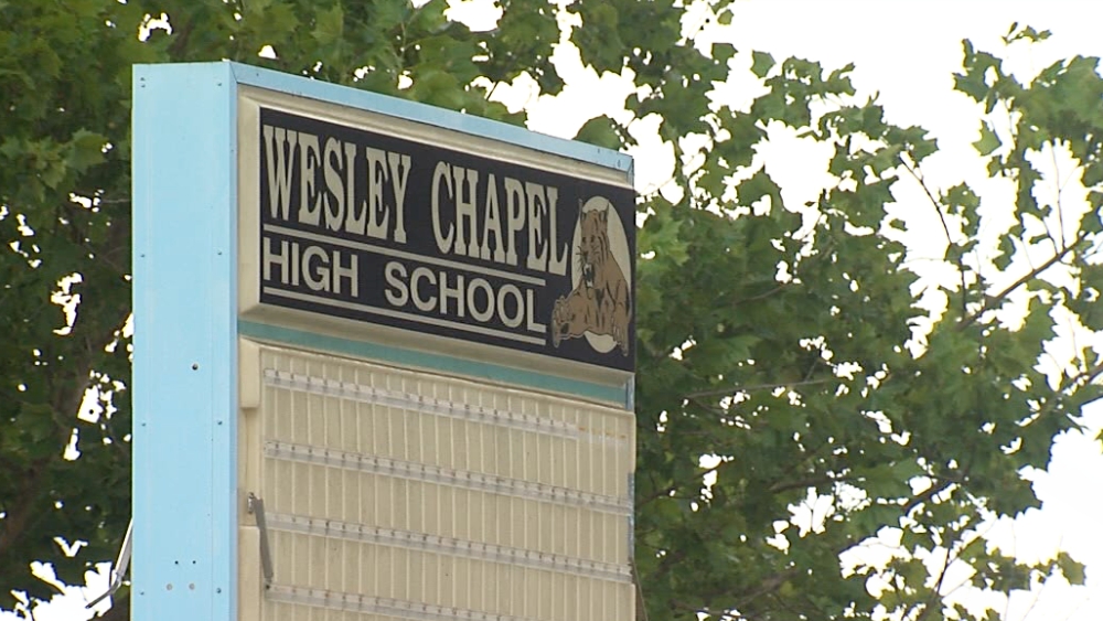 Wesley Chapel High School sign