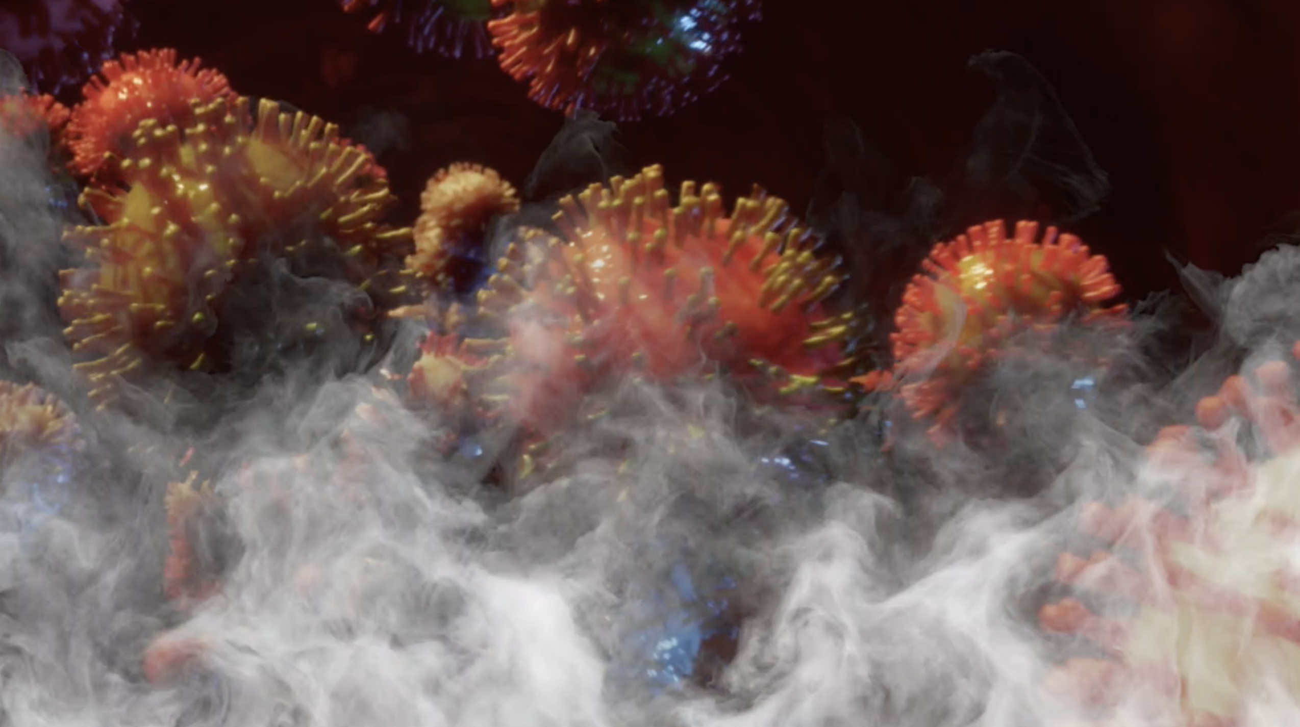 A mutation allows the coronavirus to send out a cloud of proteins, acting like a smokescreen