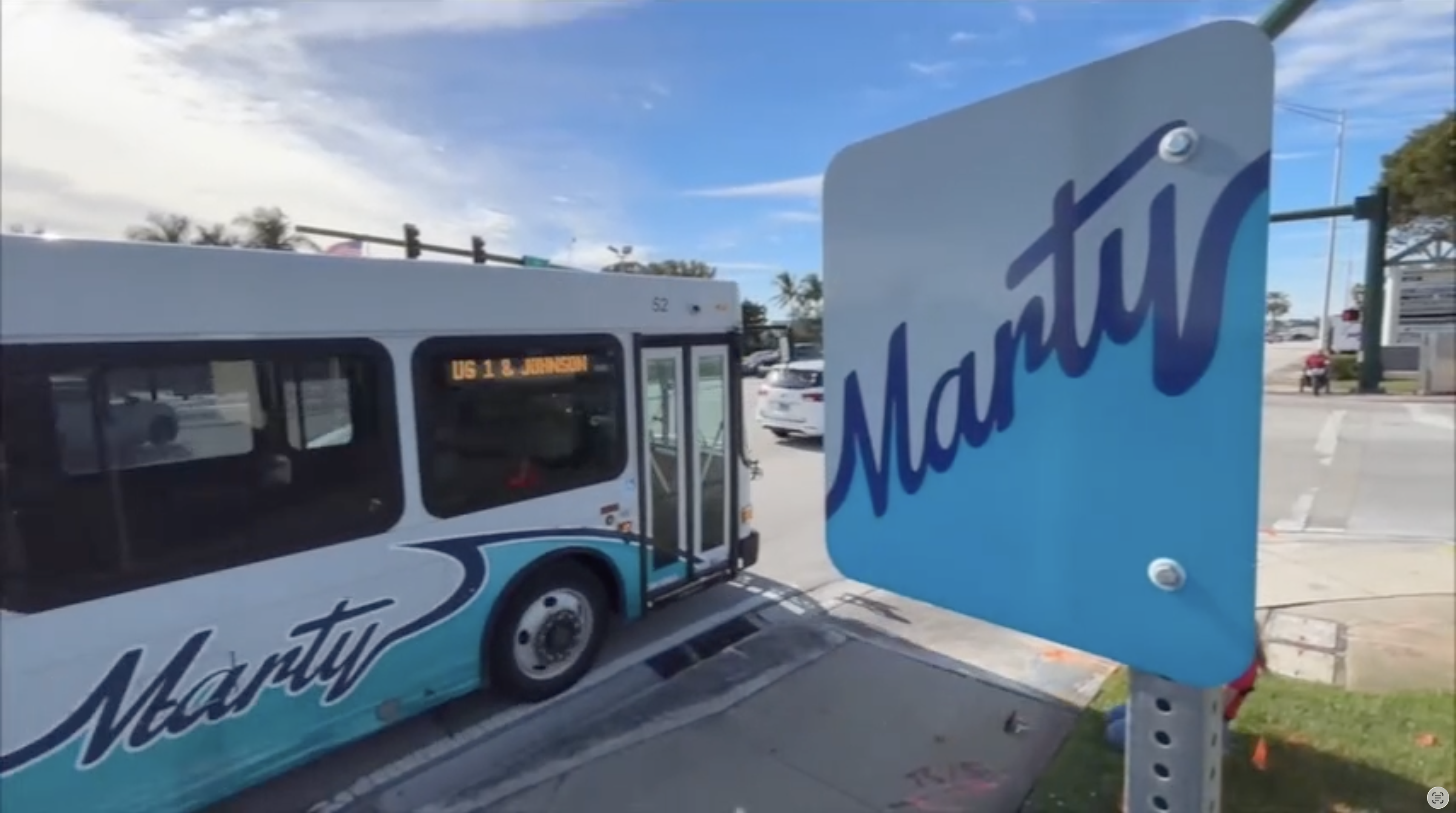 MARTY bus stop in Martin County
