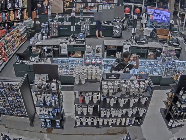 A man smashed several glass cases at a Dick's Sporting Goods store in Martin County.