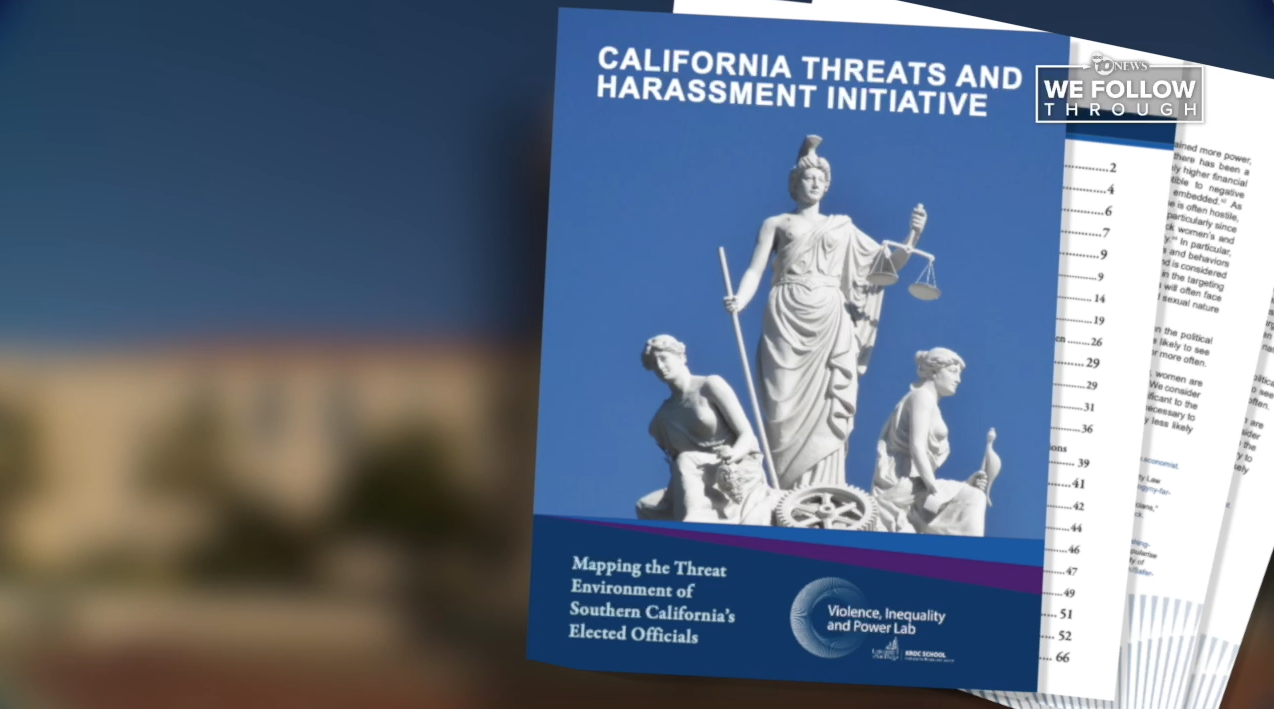 california threats to politicians study