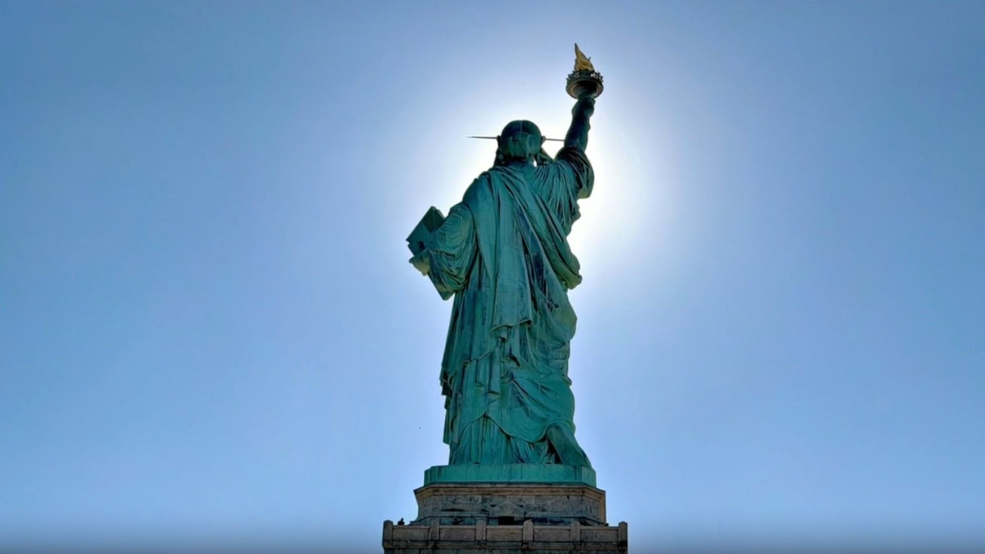 The Statue of Liberty.
