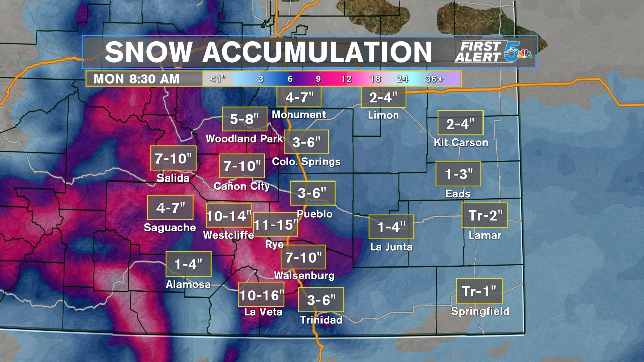 Accumulating snowfall