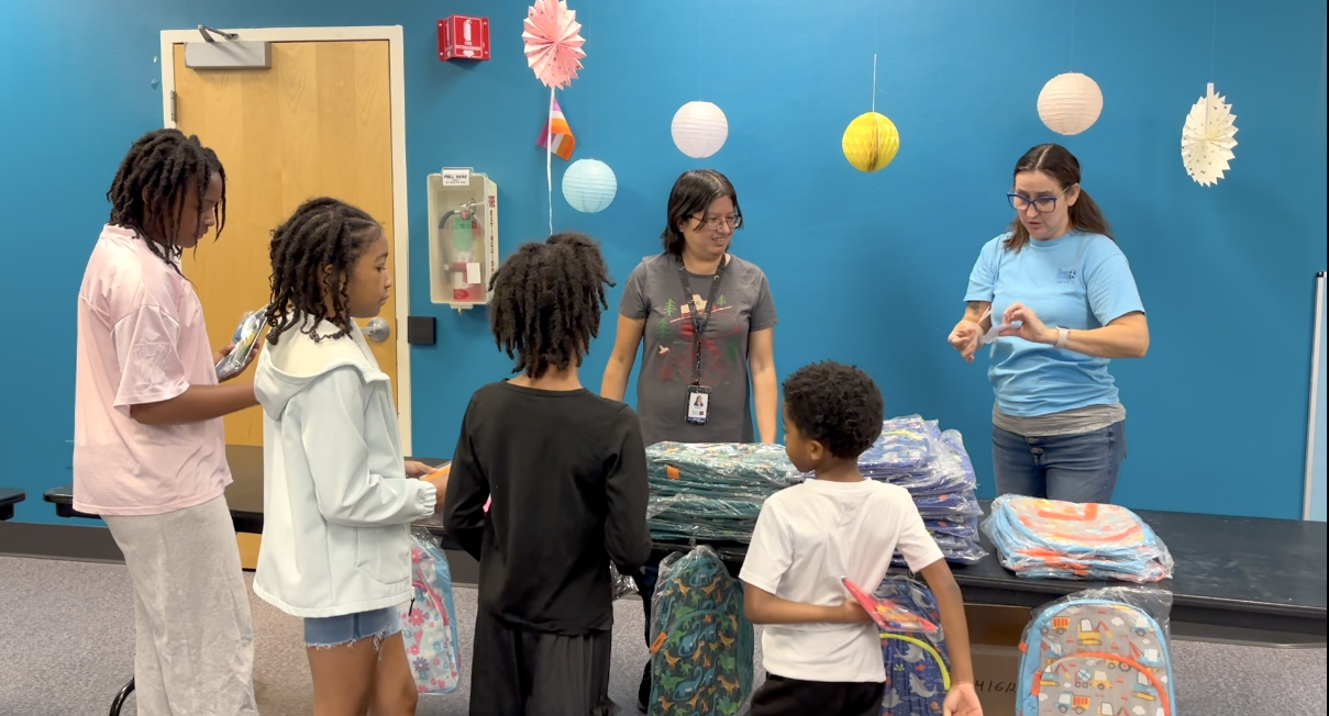 Back-to-school backpack giveaway 