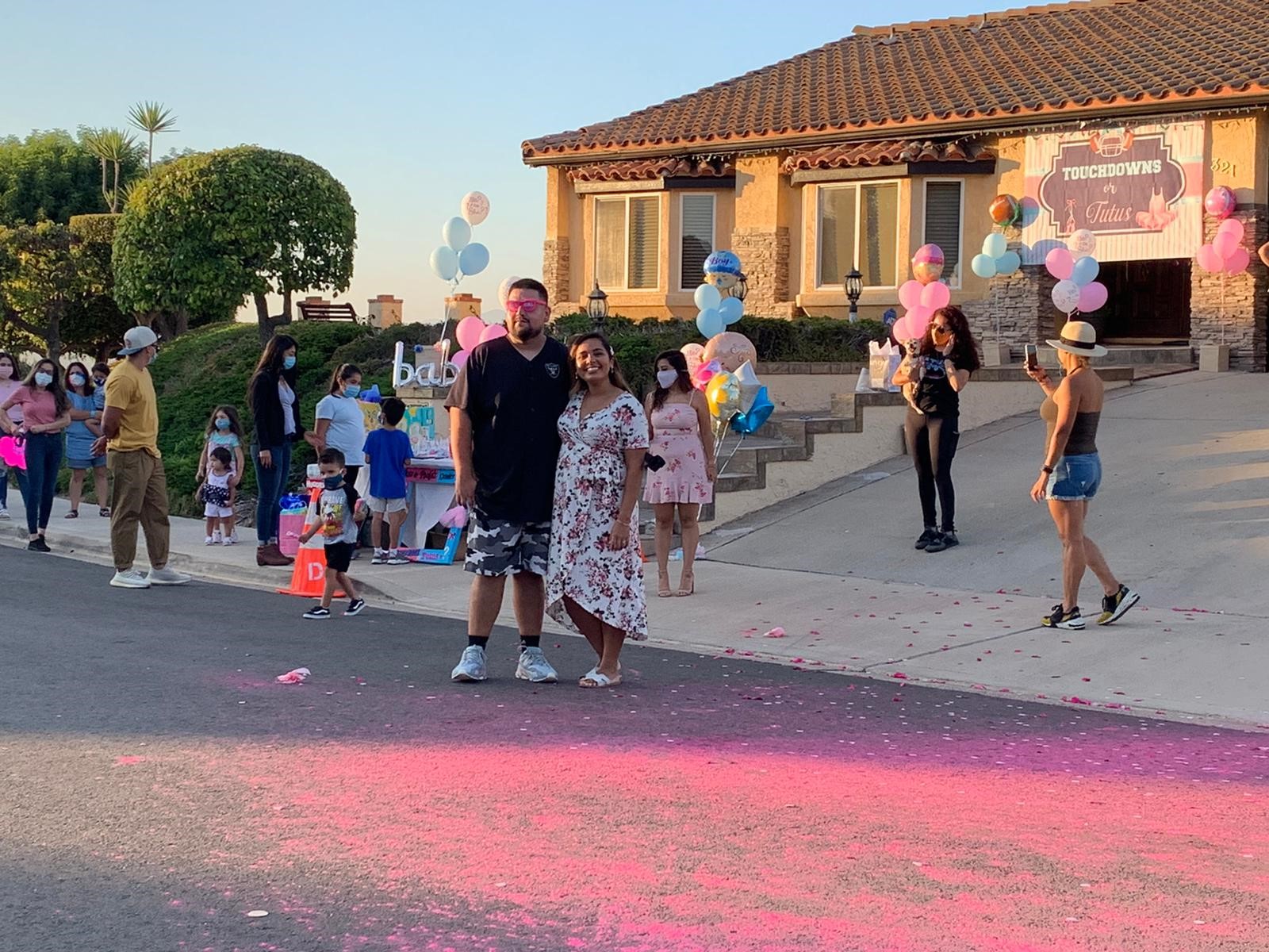 Paola and Jose at their summer gender reveal