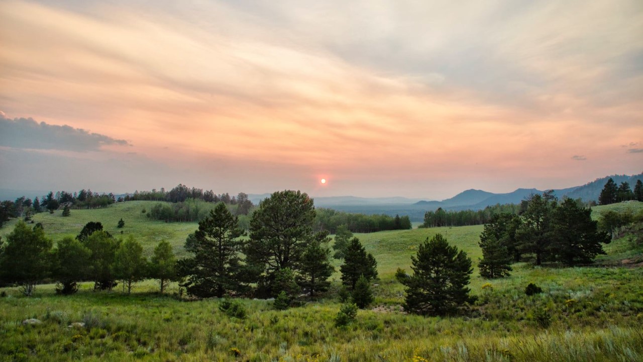 Smoky Colorado skies