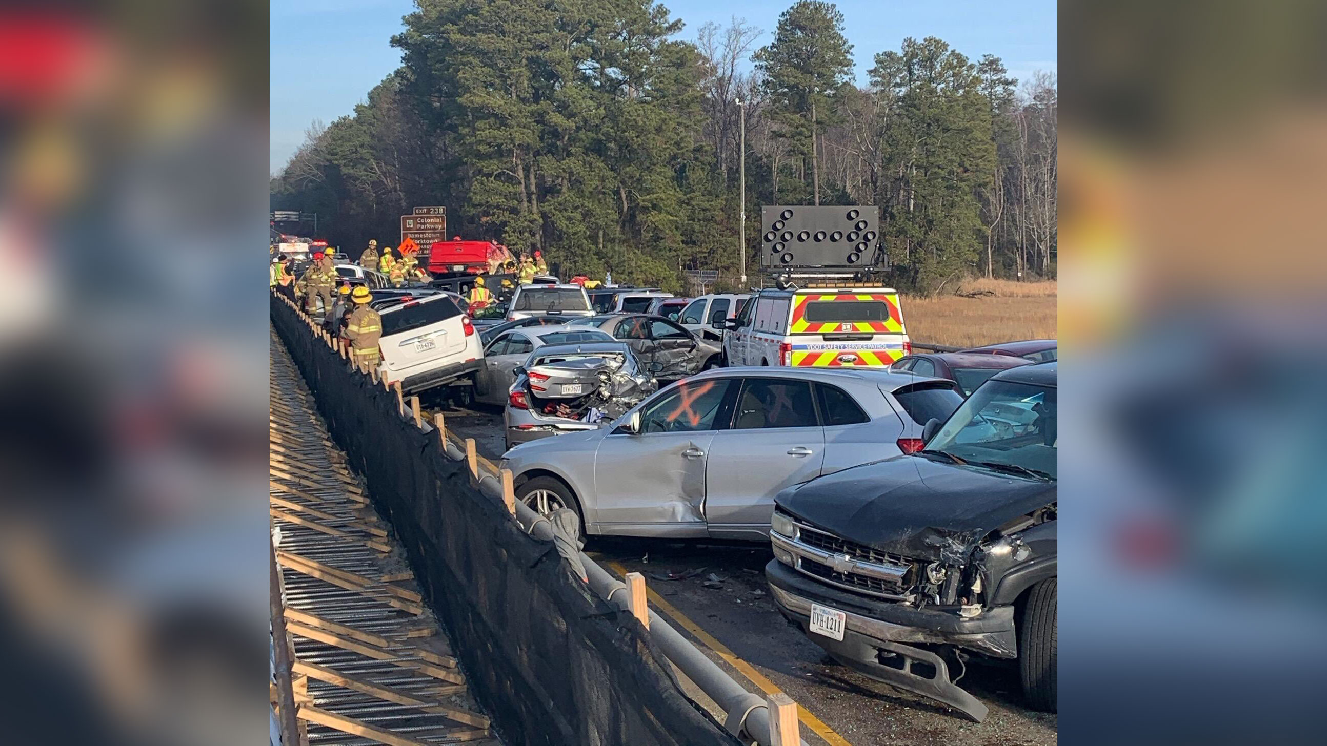Virginia crash pile up