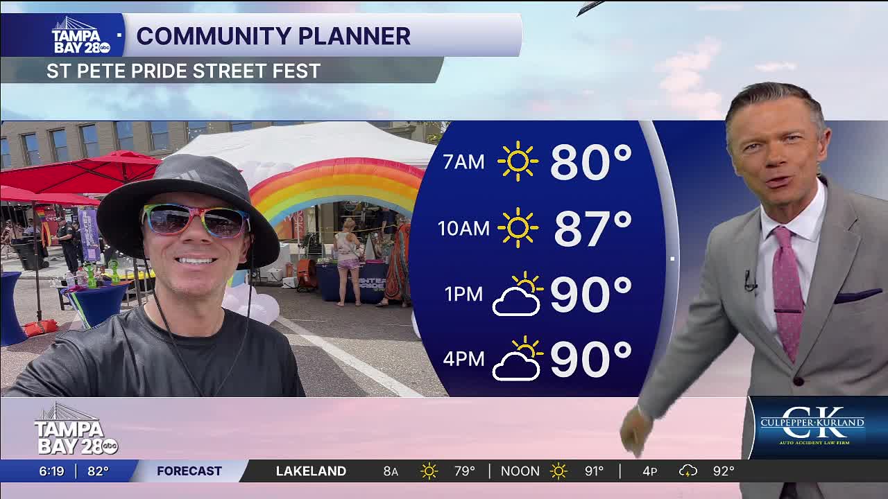 Meteorologist Greg Dee visits St. Pete Pride