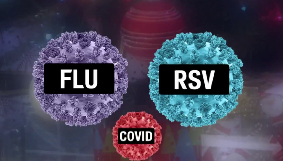 So-called 'tripledemic' includes rising cases of flu, RSV, and Covid simultaneously, straining healthcare system capacities.