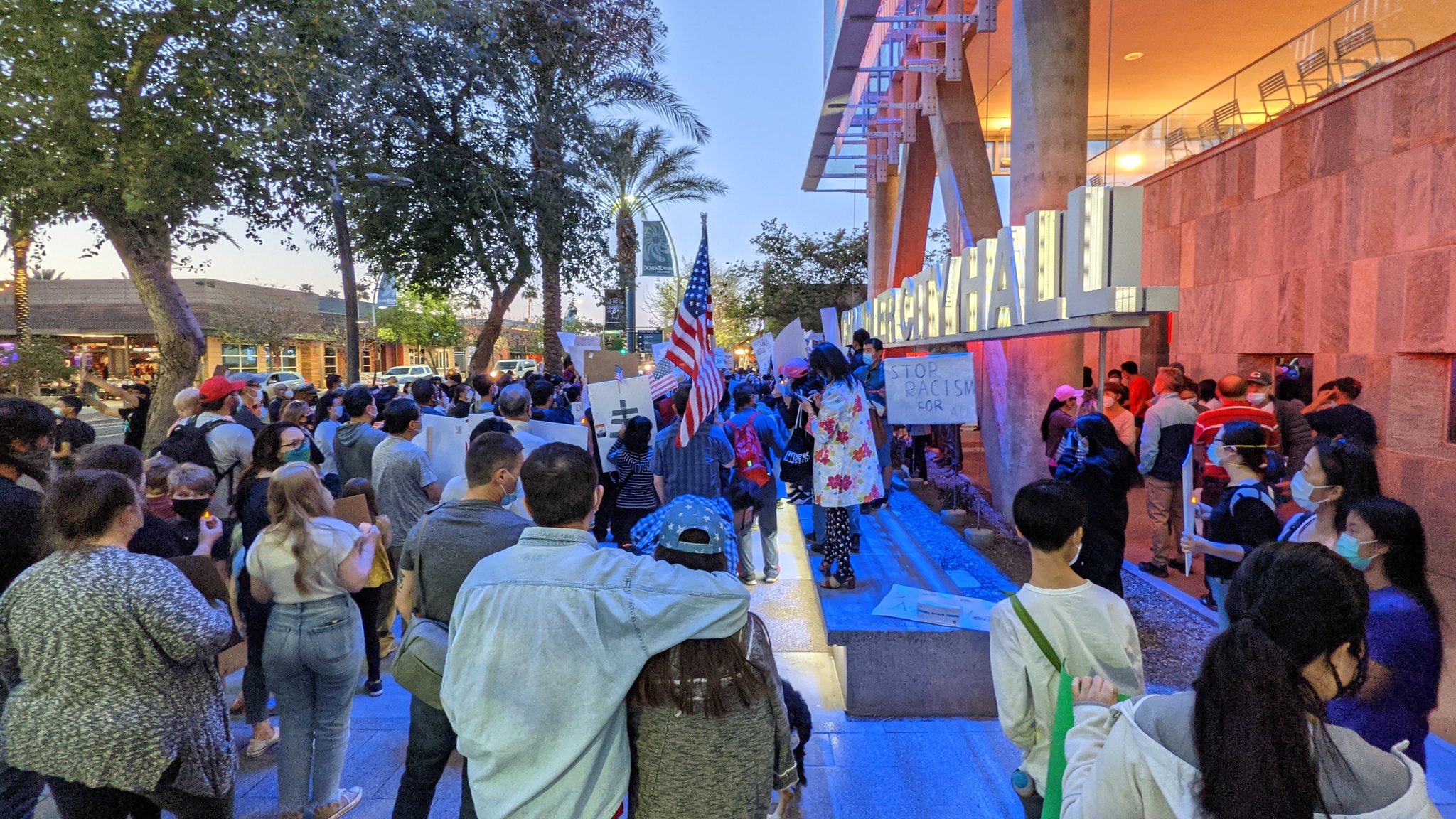 Asian Americans against hate rally