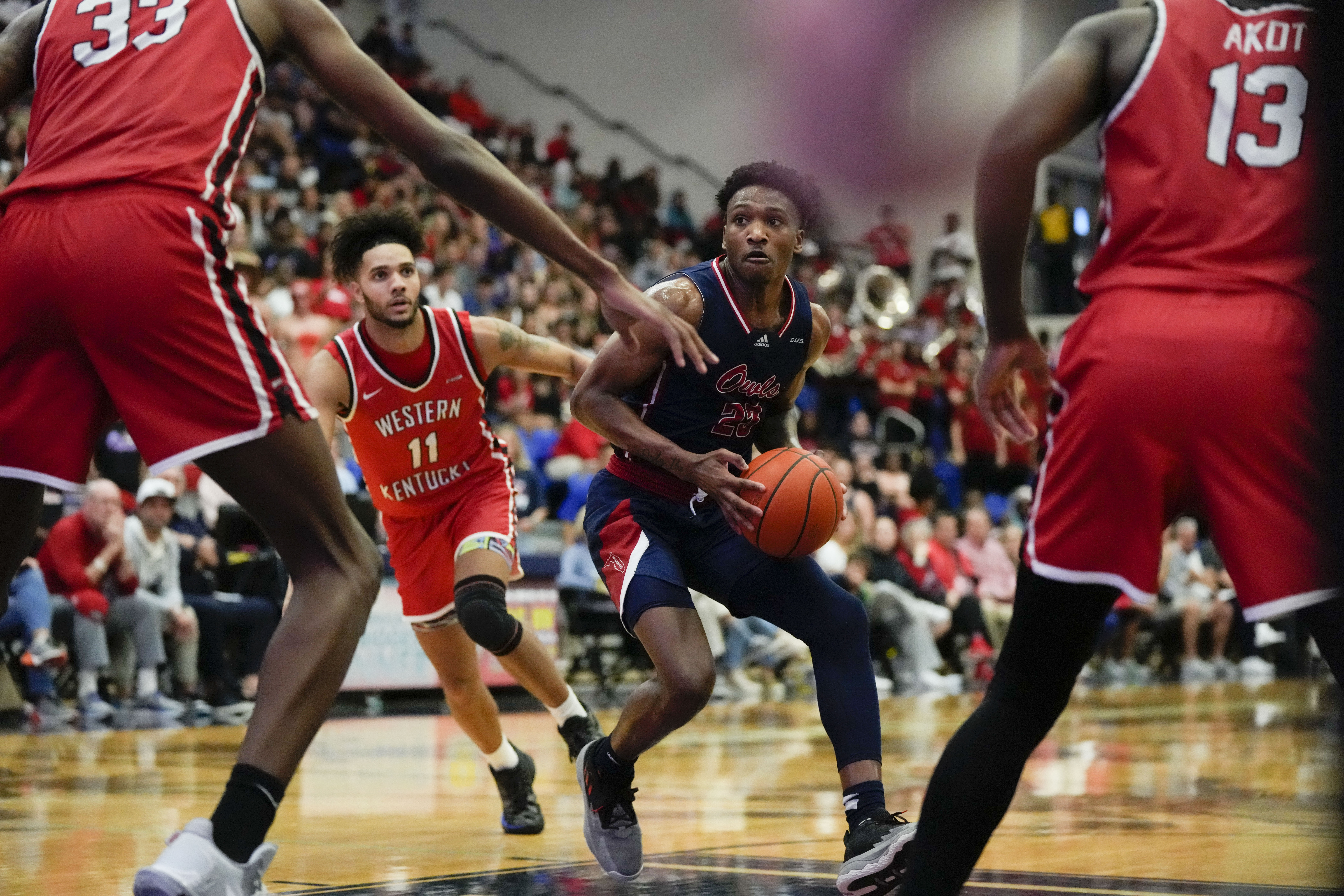 FAU Owls guard Brandon Weatherspoon vs. Western Kentucky Hilltoppers, Jan. 28, 2023