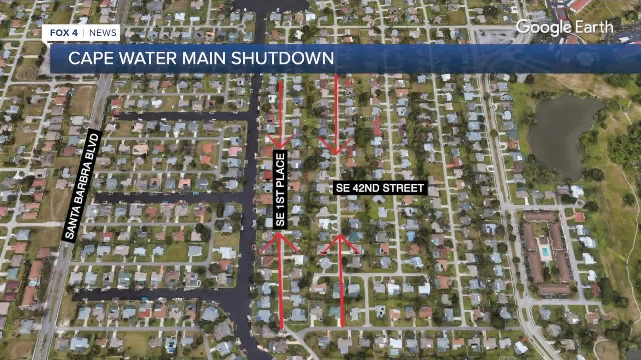 Cape Water Main Shutdown